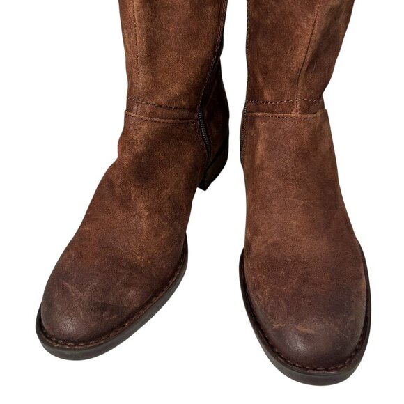 Born Women's Boots Hayden Knee High Rust Tobacco Distressed Sz 6 Wide calf New - Picture 5 of 6